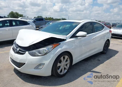 2013 Hyundai Elantra Limited z USA, uszkodzony, nr VIN 5NPDH4AE4DH225767